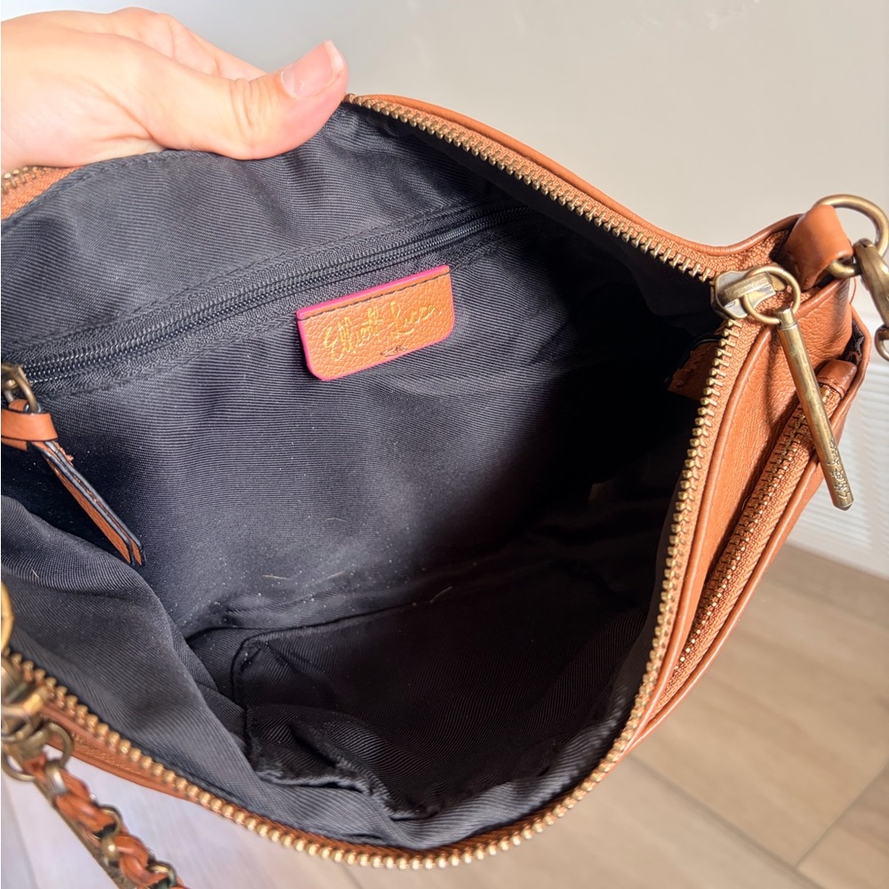 Elliott Lucca Brown Leather Convertible Crossbody Purse - Picture 8 of 8